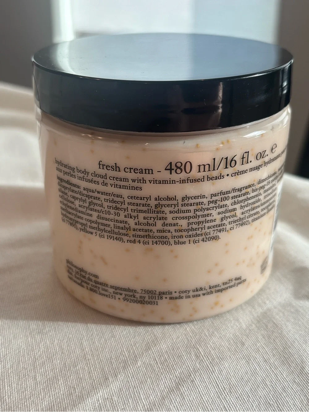 Philosophy Fresh Cream Body Cloud Cream 16 oz Vitamin Beads New Sealed